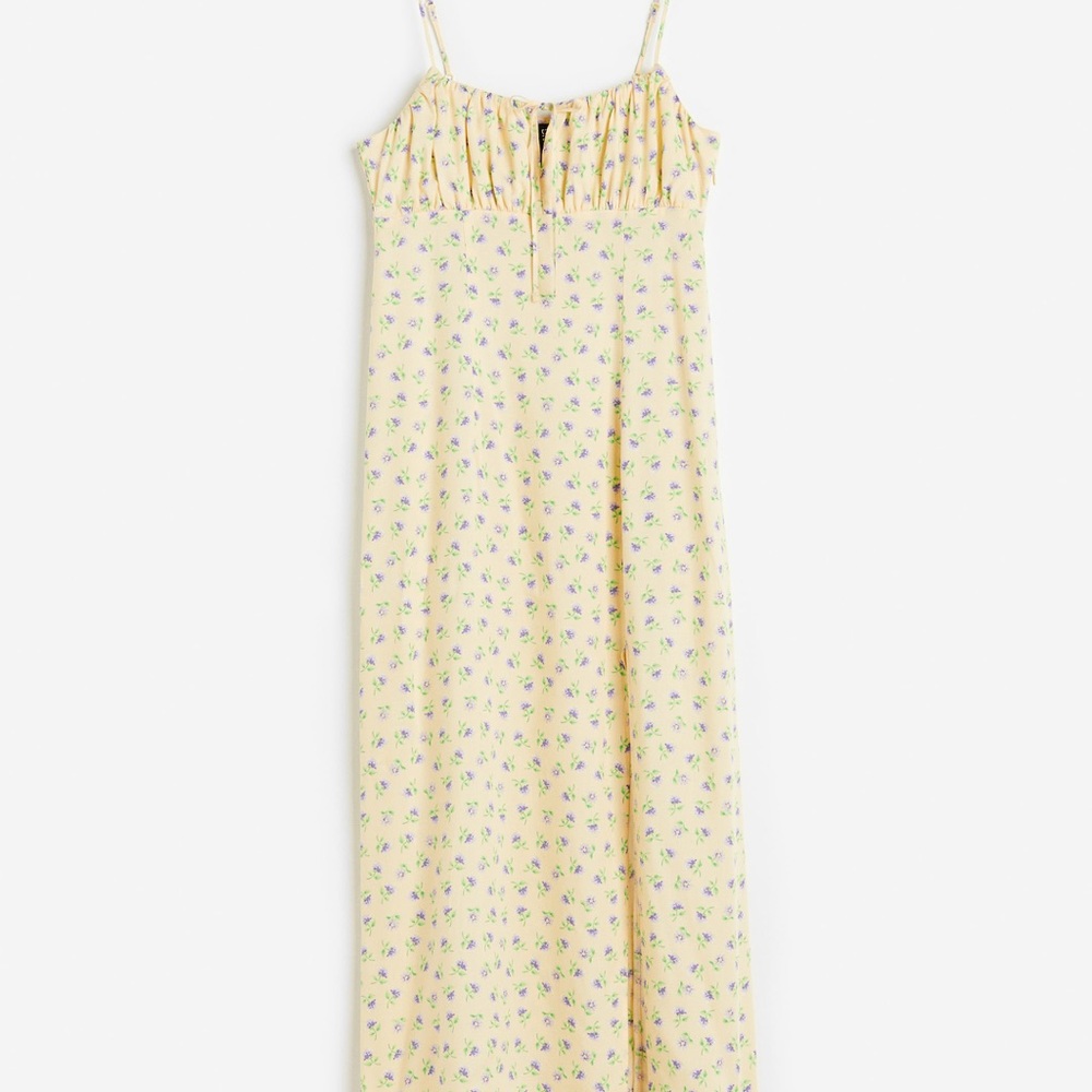 NWT Floral Yellow Midi Dress